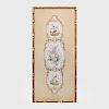 Continental Rococo Style Painted Porcelain Vertical Panel