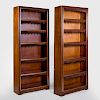 Pair of Modern Brass-Mounted Mahogany Bookcases, in the Manner of Maison Jansen