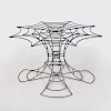 Black Painted Metal Spider Web Table