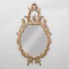 George II Style Painted and Parcel-Gilt Oval Mirror