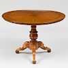 Fine Continental Ebony and Fruitwood Parquetry Tilt-Top Center Table, Possibly Spanish