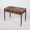 Victorian Faux Bois Painted and Stenciled Desk