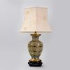 Chinese Gilt-Metal-Mounted Cloisonné Baluster-Shaped Lamp
