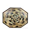Paint-decorated Pine Octagonal Game Board Table Top