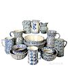 Fifteen Spongeware Ceramic Items.  Estimate $400-600