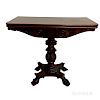 Classical Carved Mahogany Card Table