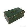 Green-painted Pine Document Box