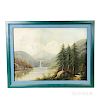 American School, 19th/20th Century  Hudson River Scene with Waterfall