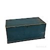 Country Blue-painted Pine Six-board Chest
