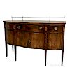 Federal-style Inlaid Mahogany Serpentine-front Sideboard