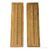 Pair of Carved and Painted Pine Architectural Panels