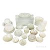 Approximately Seventy-nine Colorless Pressed Glass Items