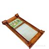 Federal Reverse-painted Glass and Pine Tabernacle Mirror
