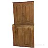 Tall Country Pine Paneled Cupboard
