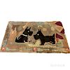 Small Hooked Rug with Scottish Terriers