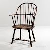 Turned and Painted Knuckle-arm Sack-back Windsor Chair