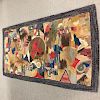 Large Abstract Hooked Rug