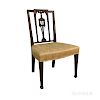 Federal-style Carved Mahogany Square-back Side Chair