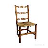 Country Pierced Tiger Maple Rush-seat Side Chair