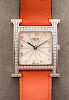 Hermes Paris "H" Diamond Wrist Watch