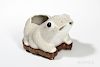 Large White Biscuit Porcelain Toad