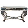 Roche Manner Hollywood Regency Mirrored Console