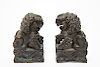 Chinese Bronze Foo Dogs / Lions, Pair