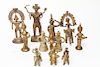 Indian Dhokra Brass Hindu Deity Figures, 12 Pcs.