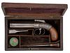 Cased Allen & Thurber Percussion Pepperbox  