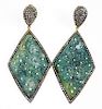 Betteridge 14K Vermeil Jade & Diamond Earrings