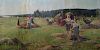 Antique Russian Oil Painting "Old Country"