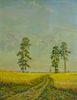 Russian Oil on Canvas "The Trail" Signed