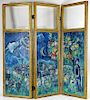 Antique French Gilt Wood Beveled Glass Screen