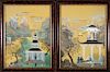 Two (2) Very Fine and Detailed Gouaches of Chinese