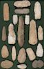 A GROUP OF 19 STONE TOOLS