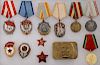 A GROUP OF SOVIET RUSSIAN MEDALS