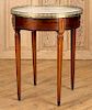 FRENCH BOUILLOTE TABLE MARBLE TOP C. 1920