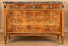 LATE 19TH C. FRENCH MAHOGANY COMMODE MARBLE TOP