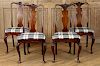 SET 4 QUEEN ANNE STYLE MAHOGANY SIDE CHAIRS C1900