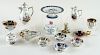 14 PC. CONTINENTAL HAND PAINTED PORCELAIN ITEMS