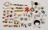 62 PIECES COSTUME JEWERLY RINGS BROOCHES EARRINGS