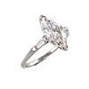 Marquise Diamond 18k White Gold Engagement Ring