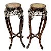 Pair of Chinese Pedestal Stands