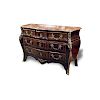 Mid 20th Century Regence Style Gilt Bronze Mounted Kingwood Marquetry Inlaid Marble Top Commode en 