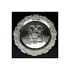 Vintage Silver Ecuador Coat of Arms Repousse Tray. Unsigned, J. Espinosa sticker label affixed en v
