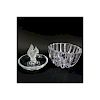 Grouping of Two (2): Orrefors Crystal Bowl, Sevres Crystal and Frosted Crystal Squirrel Candy Dish.