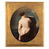 William Etty. Female Nude, Oil on Canvas
