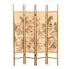 Chinese Embroidered Four-Panel Screen
