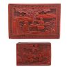 Two Chinese Cinnabar Lacquer Boxes