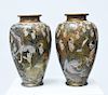 Good pair of Japanese Meiji period Satsuma vases
